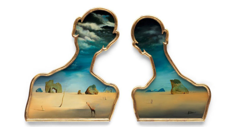 Salvador Dalí - Couple aux têtes pleines de nuages