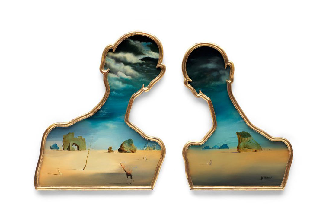 Salvador Dalí - Couple aux têtes pleines de nuages