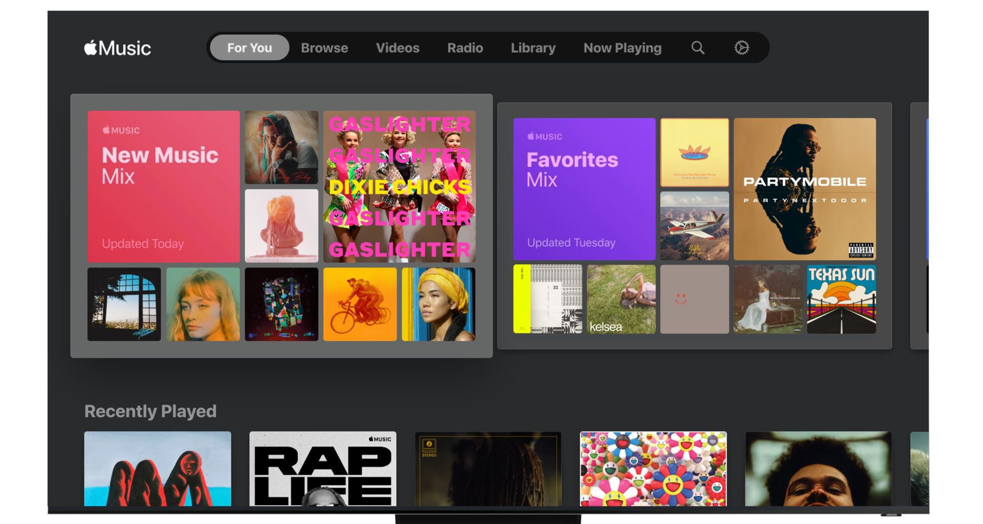 samsung smart tv apple music