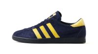 adidas Tobacco atmos lacivert KZ6431, sarı kadife şeritler