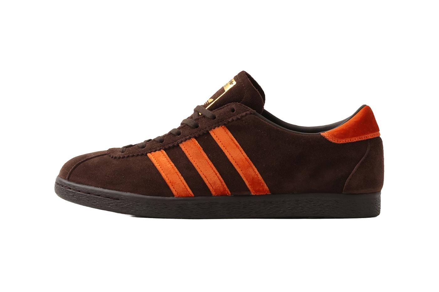 adidas Tobacco atmos kahverengi KZ6432, turuncu kadife şeritler