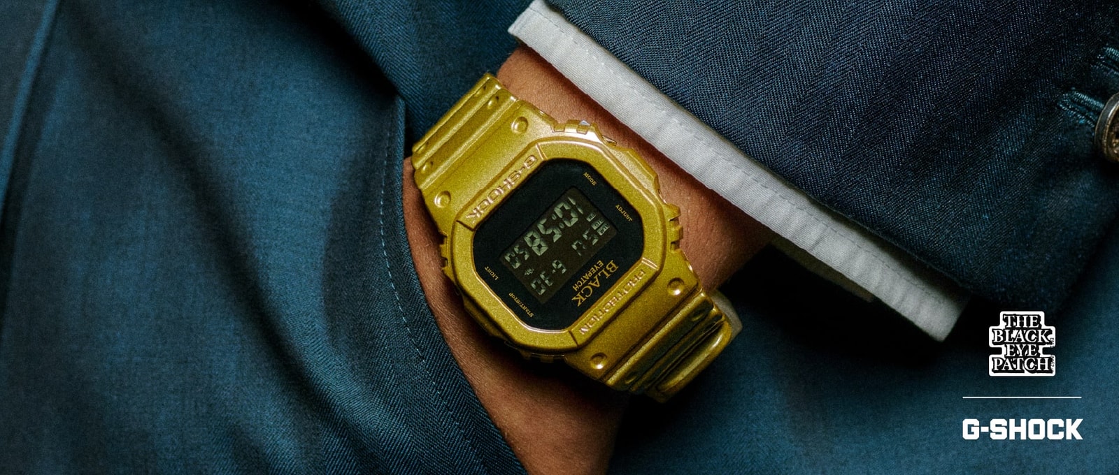 BlackEyePatch G-SHOCK DW-5600 altın tonlu kasa