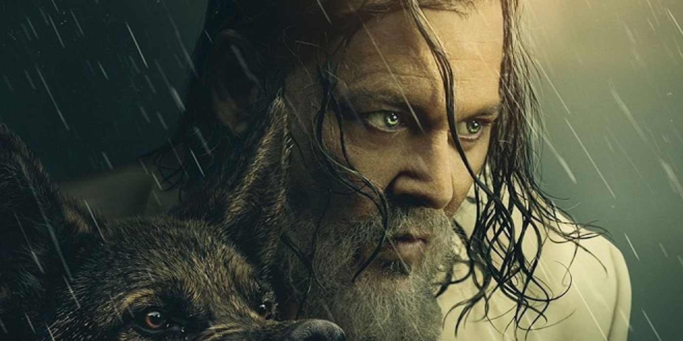 Day Drinker afişinde yağmur altında Johnny Depp ve bir köpek