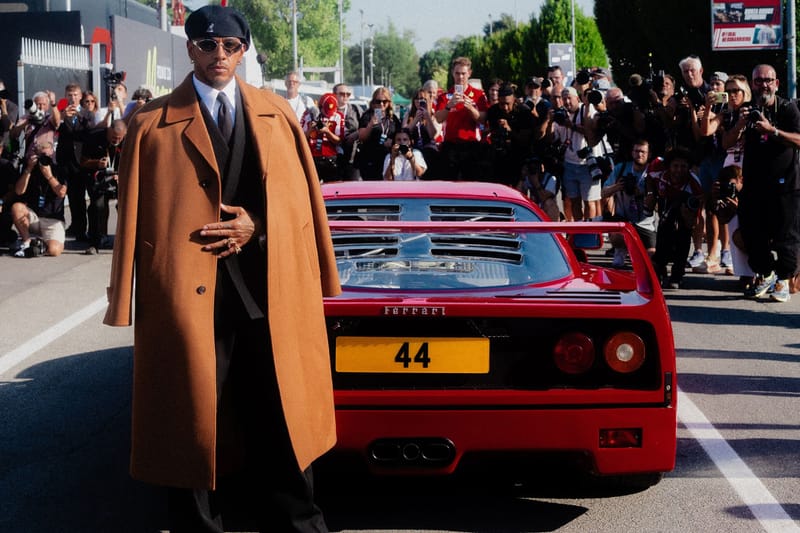 Hamilton, Monza'da fotoğrafçıların ve taraftarların yoğun ilgisi altında F40 ile birlikte objektiflere yakalandı
