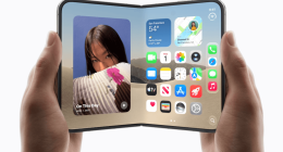 iPhone Duo açık hâlde 7,6 inçlik iç ekranıyla