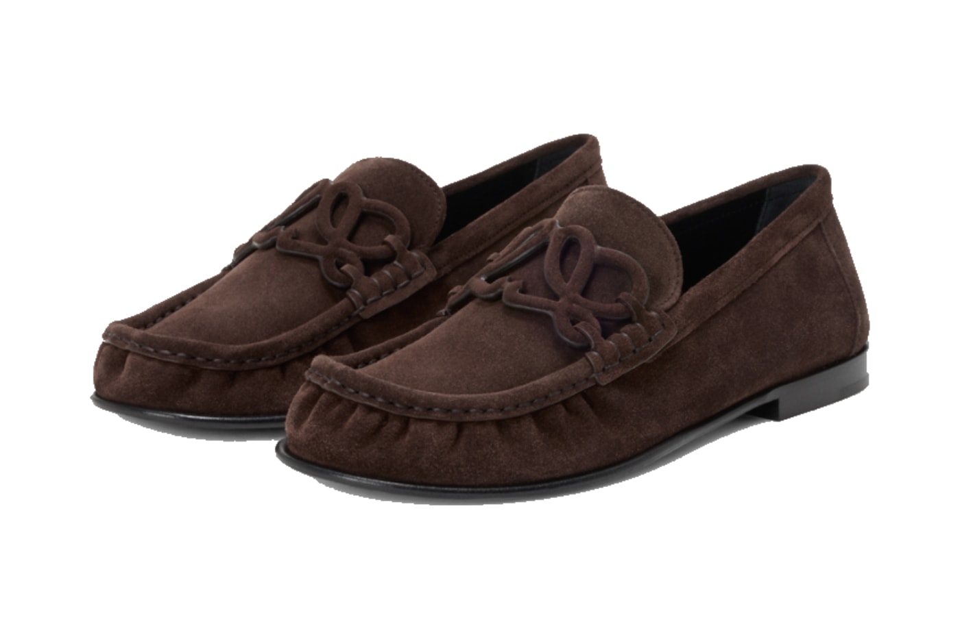 Dark Chocolate süet Loewe loafer çifti