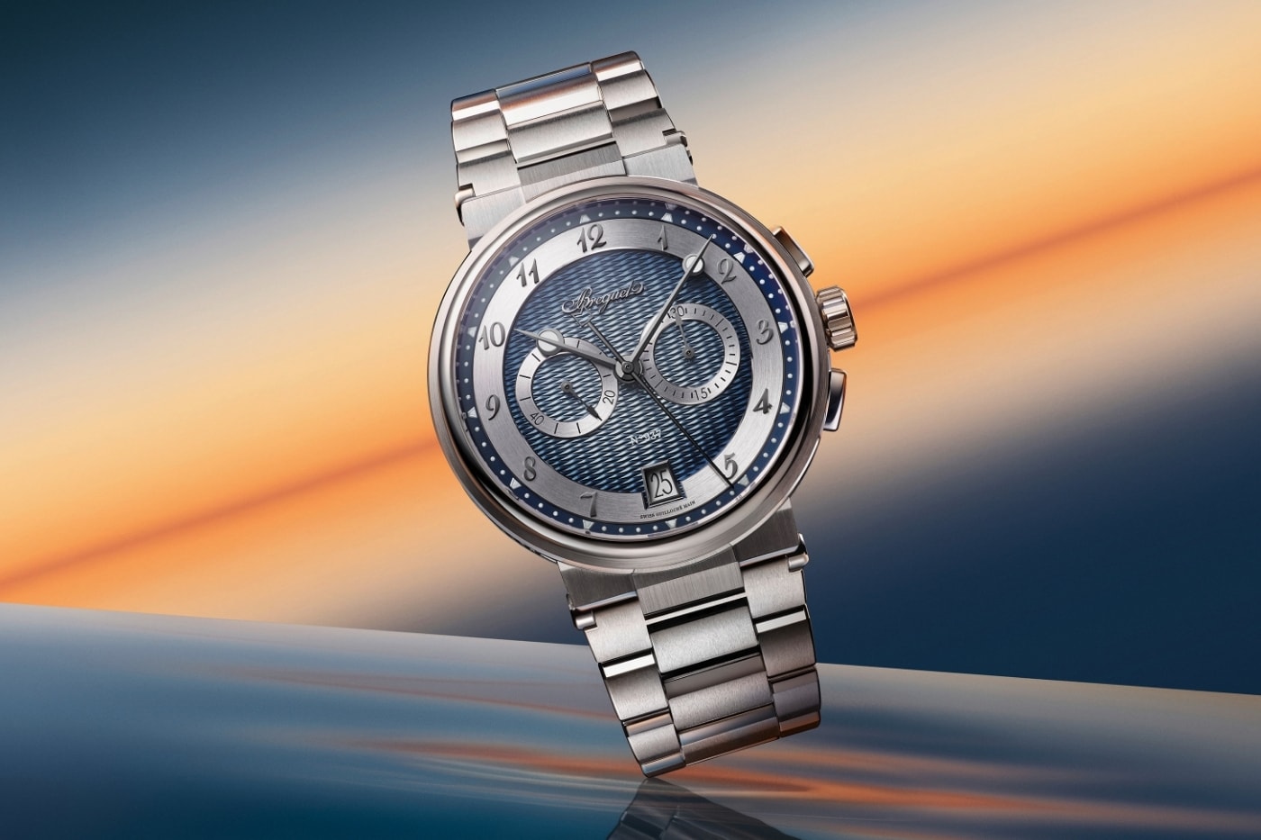 Titanyum bilezikli Marine Chronographe 5527