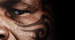Mike Tyson belgeselinin tanıtımında boksörün yüzü ve dövmesi