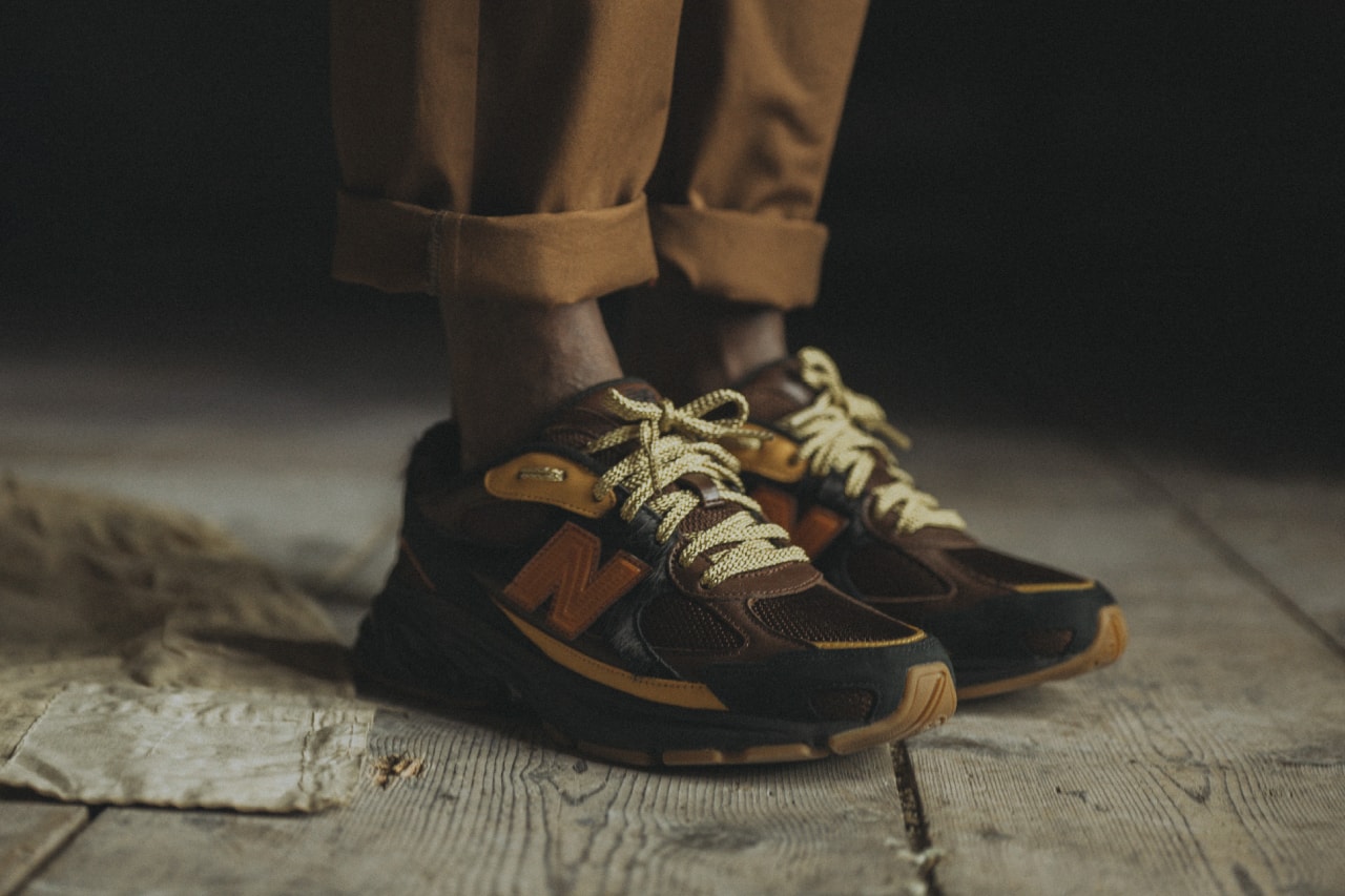 New Balance 2010 LM.RT ayakta: koyu kahverengi süet ve eskitme detaylar