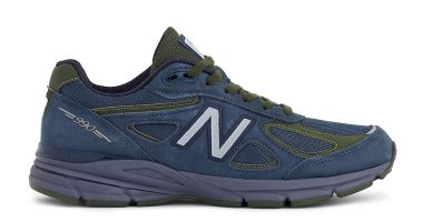 New Balance 990v4 Navy Meteorite yandan