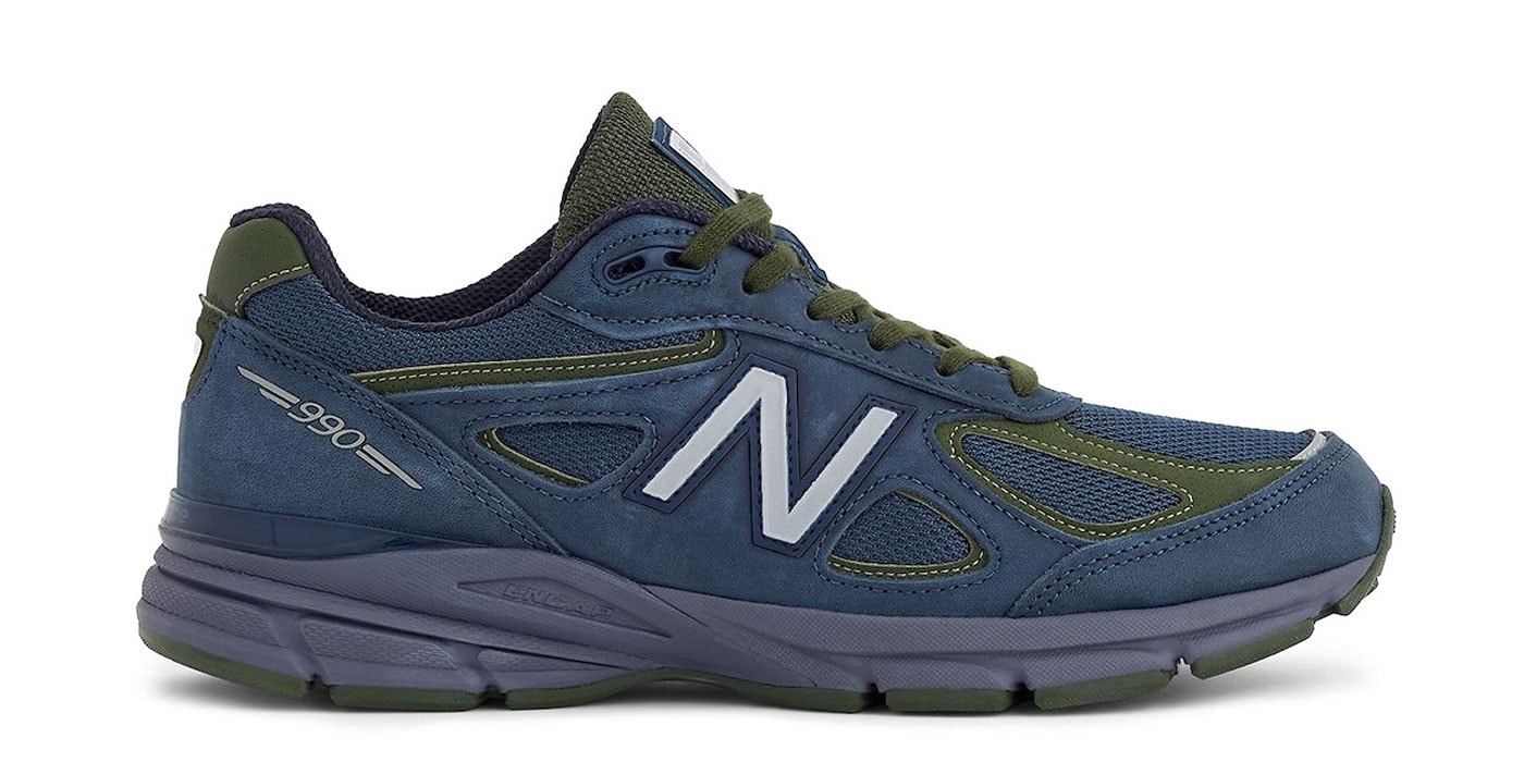 New Balance 990v4 Navy Meteorite yandan
