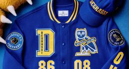 OVO Degrassi varsity ceketinde Panthers ve baykuş armaları