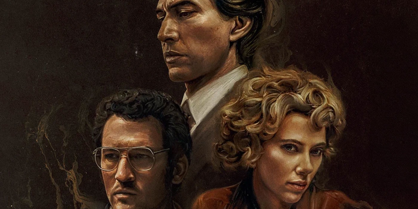 Paper Tiger afişinde Adam Driver, Miles Teller ve Scarlett Johansson