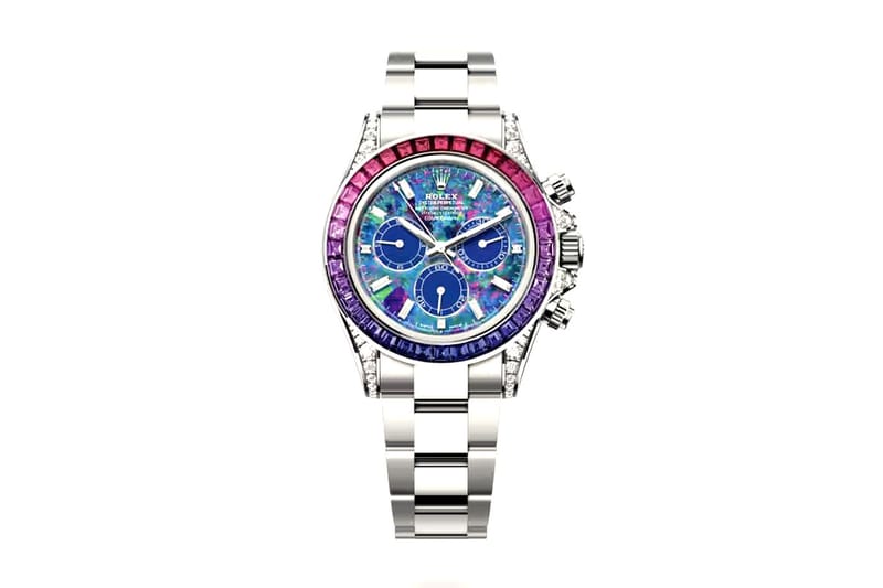 Rolex Daytona Four Seasons Winter modeli: mavi opal kadran ve fuşyaya geçen safir bezel
