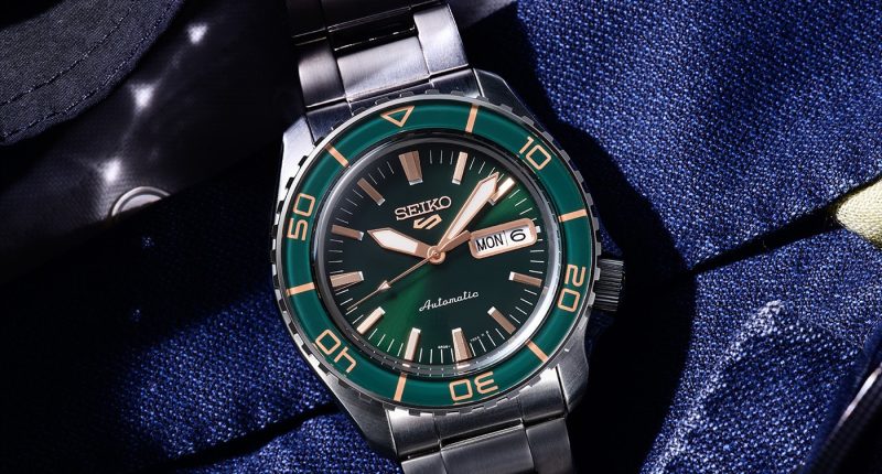Seiko 5 Sports SKX Tweed Green kadranı