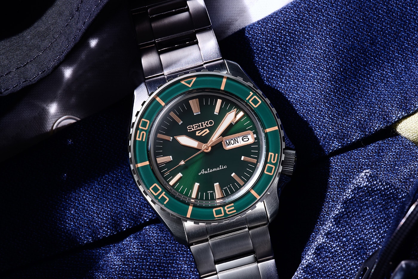 Seiko 5 Sports SKX Tweed Green kadranı