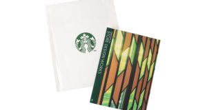 Starbucks Japonya mağaza tasarımı kitabı ve bardak biçimli kraft zarfı