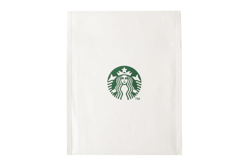 Yeniden kullanılabilir kraft kâğıt zarf ve Starbucks logosu