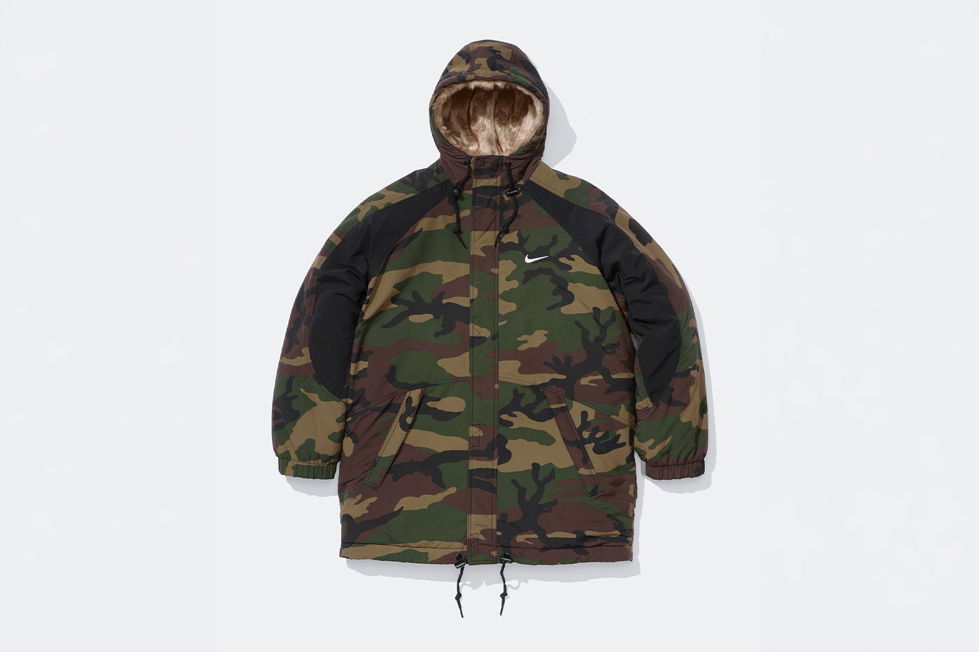 Supreme Nike kamuflaj parka önden