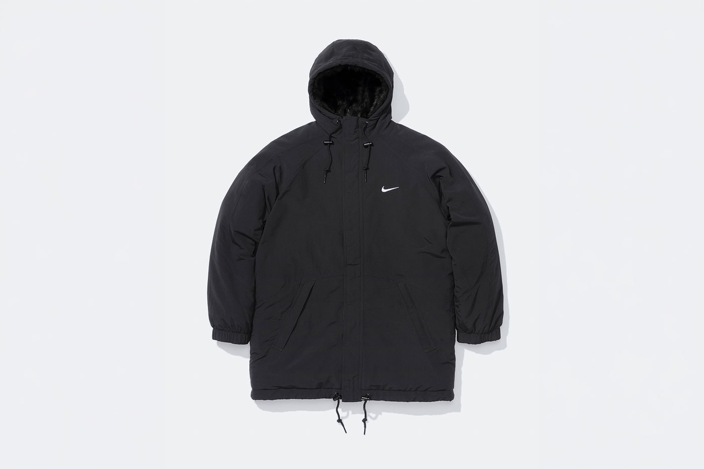Supreme Nike siyah parka önden
