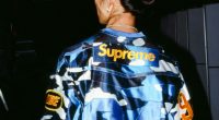 Supreme Nike ters çevrilebilir parka sırtındaki kamuflaj forma yazısı