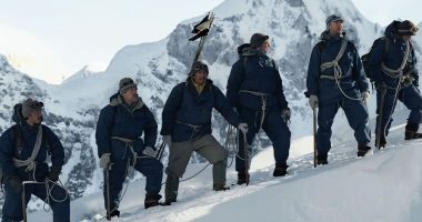 Tenzing filminde Everest tırmanışından bir kare