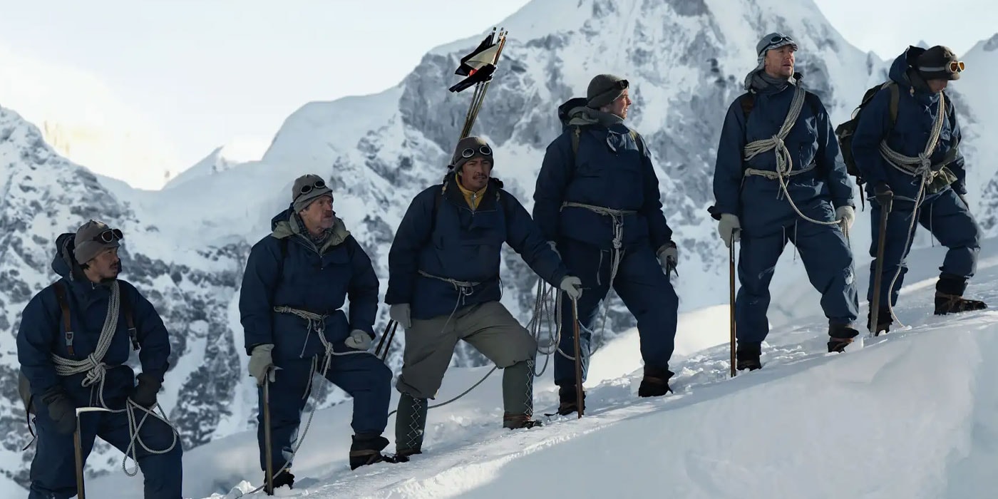 Tenzing filminde Everest tırmanışından bir kare
