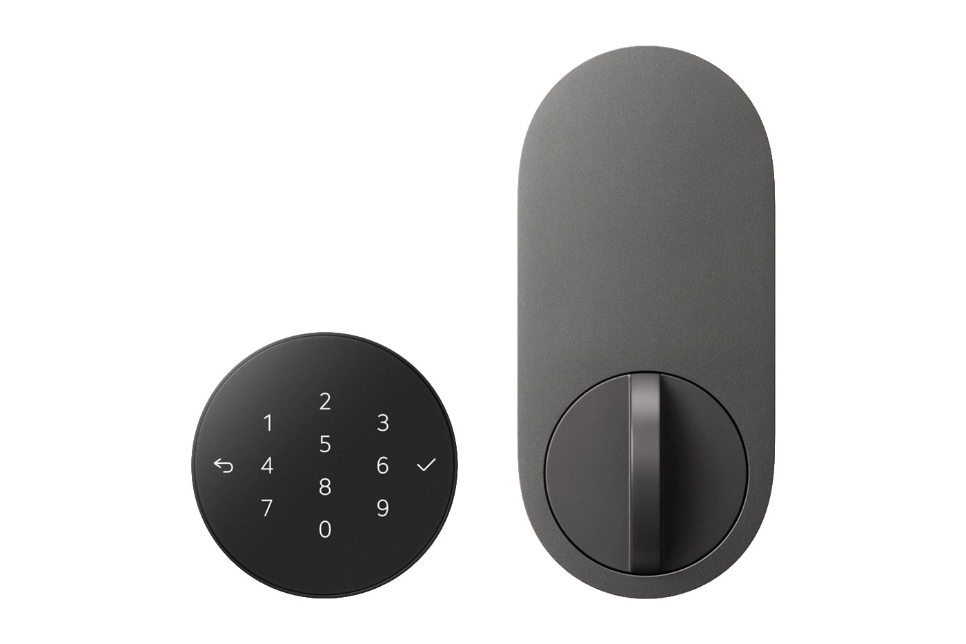 Apple Home Collection akıllı kilidi ve PIN tuş takımı, grafit renkte