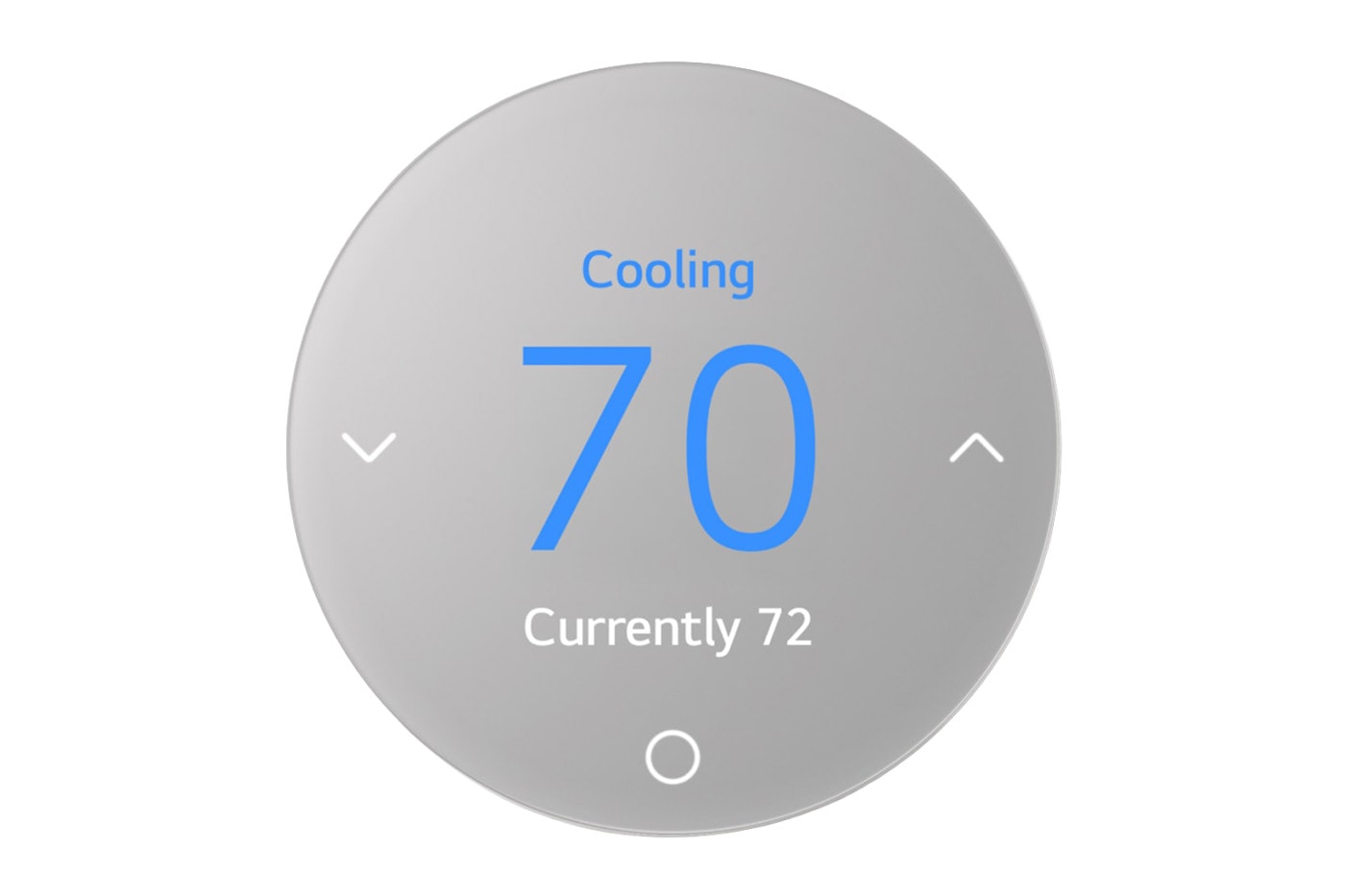 Apple Home Collection yuvarlak termostatı soğutma modunda