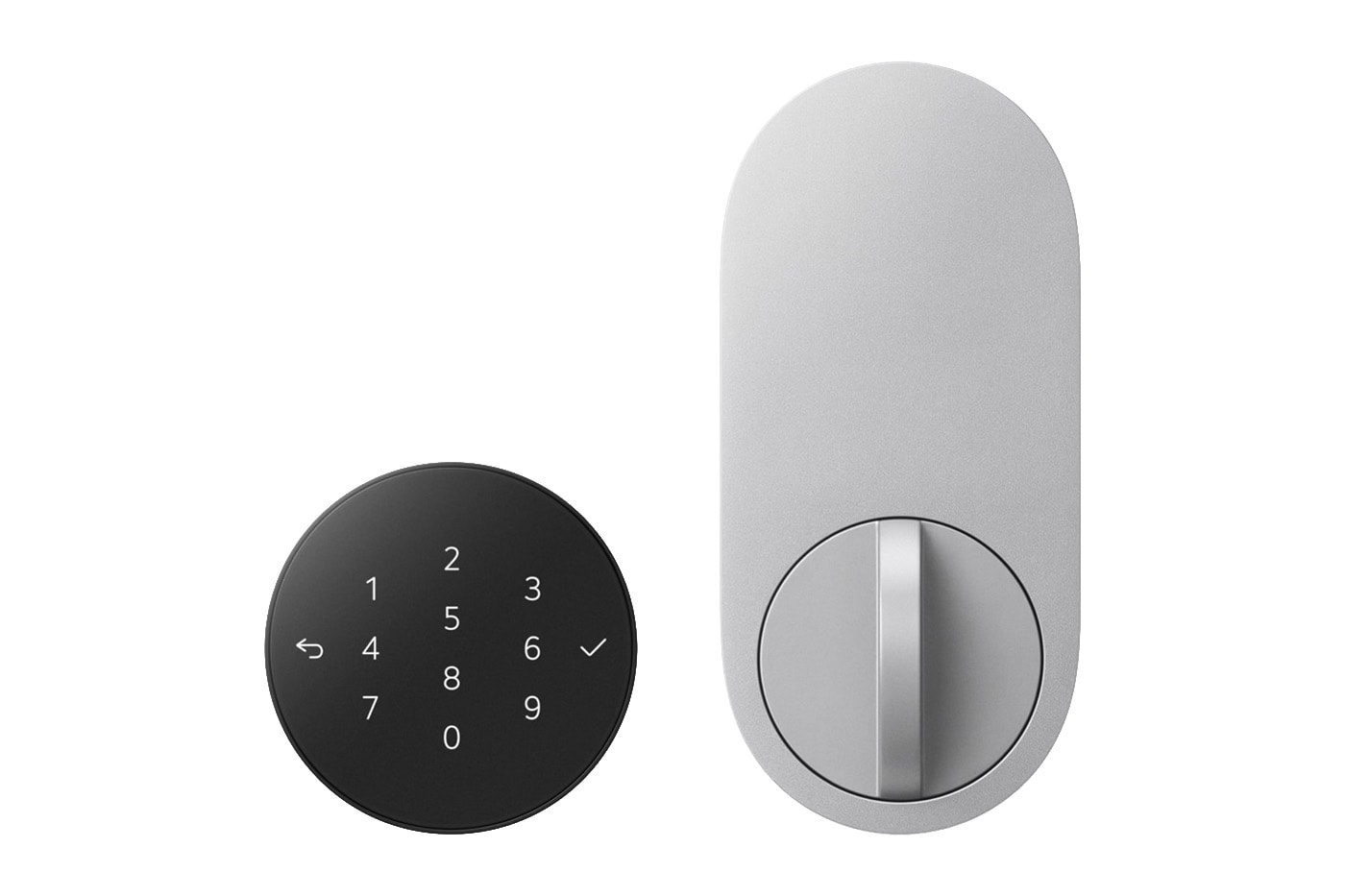 Gümüş renkli Smart Deadbolt Lock ve tuş takımı