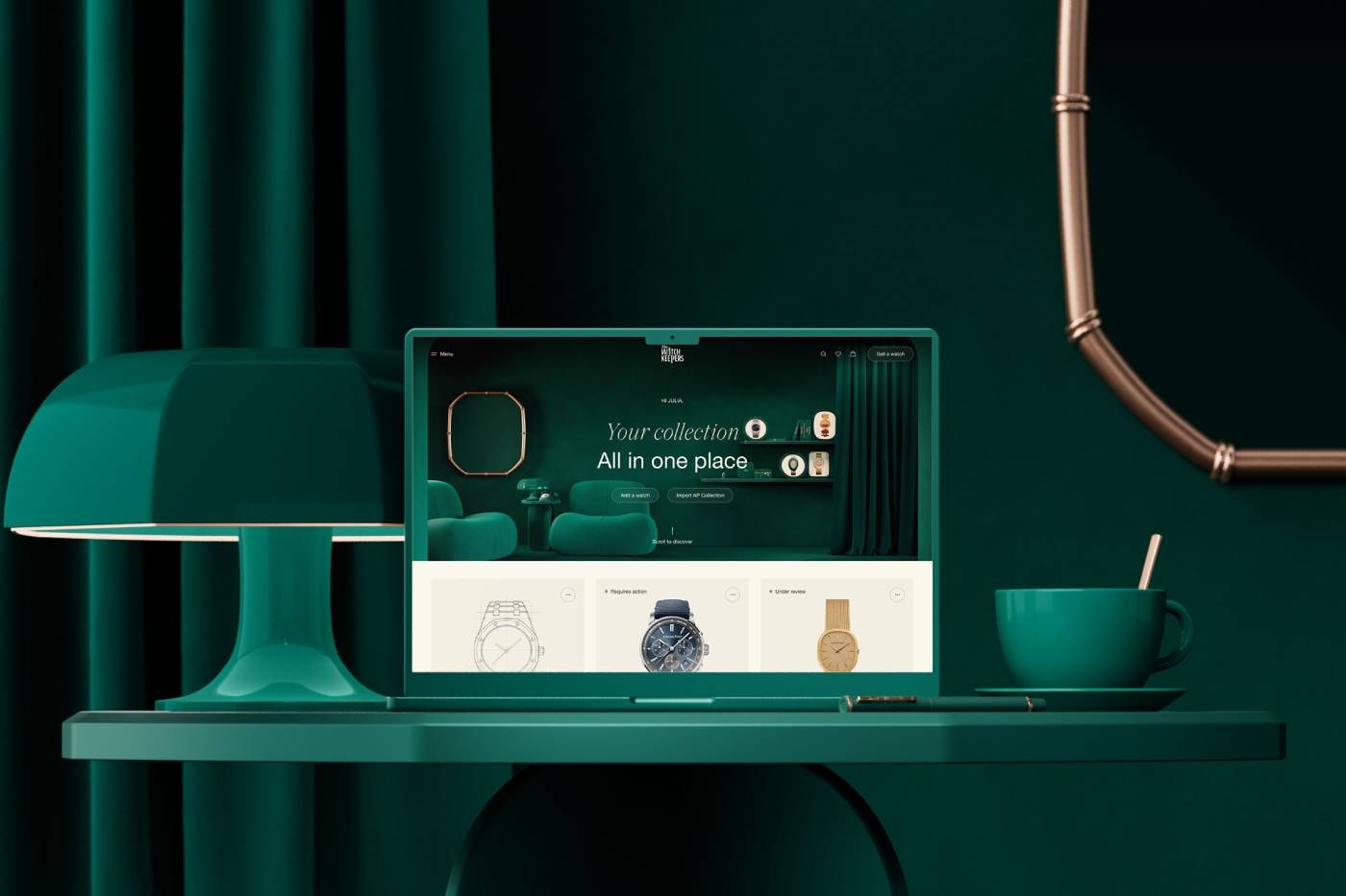 Audemars Piguet Watch Keepers platformunun yeşil temalı tanıtım görseli