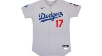 Dodgers yazılı gri deplasman forması önden
