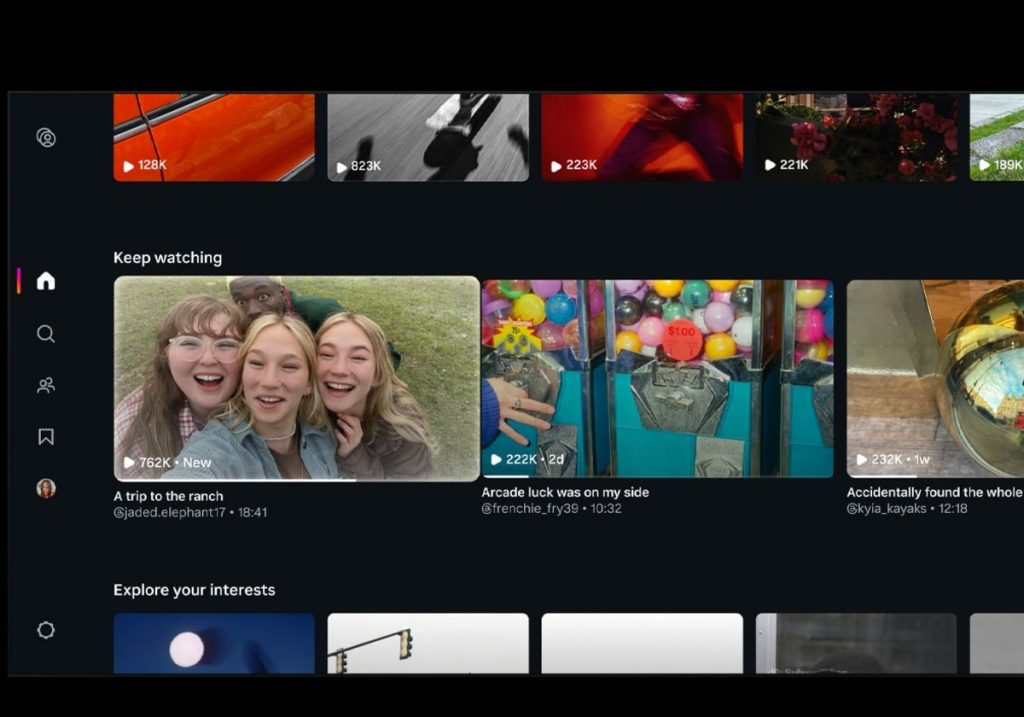 Instagram 90 dakikalık video formatının TV uygulamasındaki görünümü