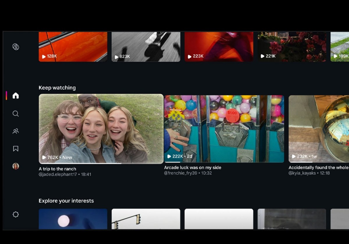 Instagram 90 dakikalık video formatının TV uygulamasındaki görünümü