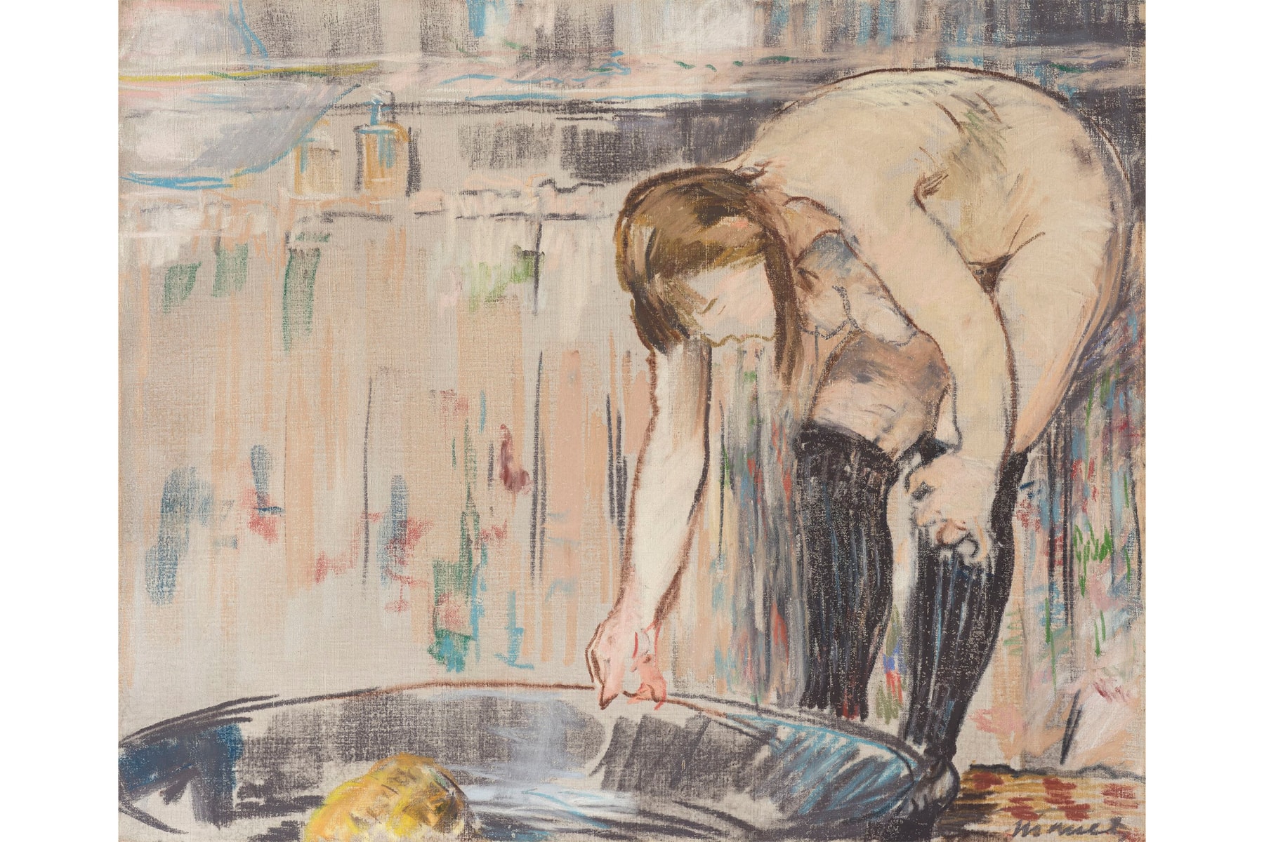 Manet’nin Femme au tub pastel çalışması