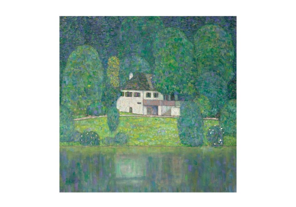 Klimt Litzlbergkeller tablosu, Attersee Gölü kıyısındaki han ve bira fabrikası
