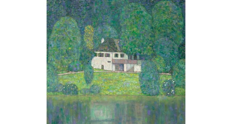 Klimt Litzlbergkeller tablosu, Attersee Gölü kıyısındaki han ve bira fabrikası