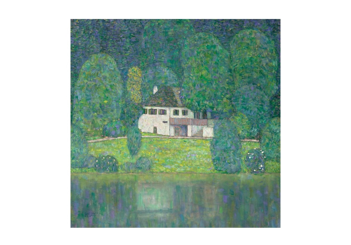 Klimt Litzlbergkeller tablosu, Attersee Gölü kıyısındaki han ve bira fabrikası