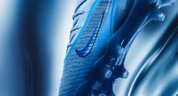 Haaland kramponu: Nike Phantom 6 Low Elite mavi Flyknit üst yüzey ve reflektif Swoosh