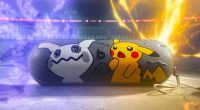 Pokémon Beats Pill, şimşekli bir sahnede Pikachu ve Mimikyu tasarımıyla
