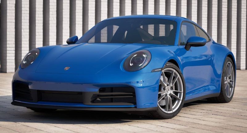 400 bin dolarlık Porsche planı: mavi Porsche 911 Carrera önden görünüm
