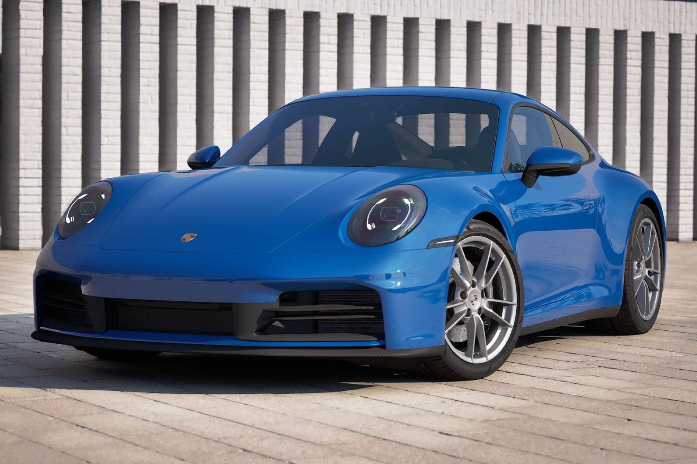 400 bin dolarlık Porsche planı: mavi Porsche 911 Carrera önden görünüm