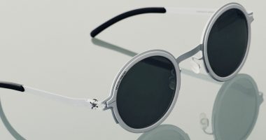 RIMOWA MYKITA MR007 gümüş yuvarlak güneş gözlüğü