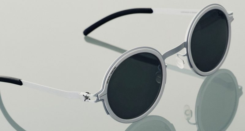 RIMOWA MYKITA MR007 gümüş yuvarlak güneş gözlüğü