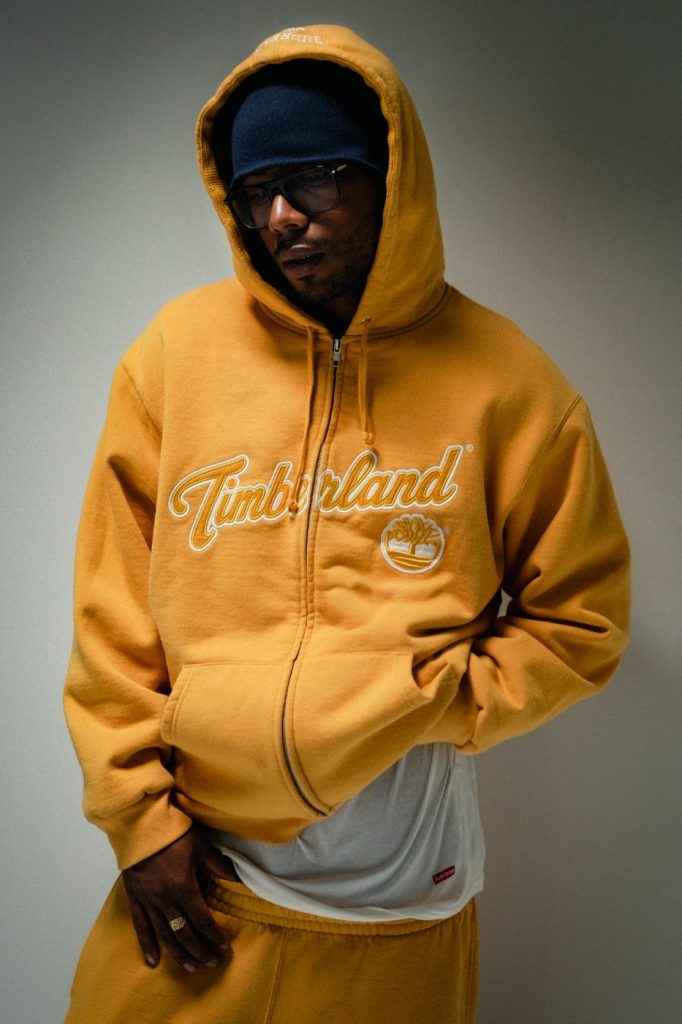 Supreme Timberland: Buğday rengi kapüşonlu sweatshirt