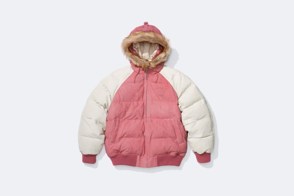 Pembe-krem puf mont önden
