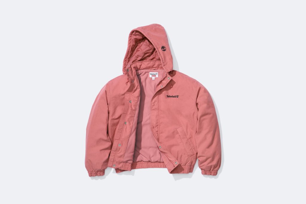 Supreme Timberland: Pembe Utility Jacket açık