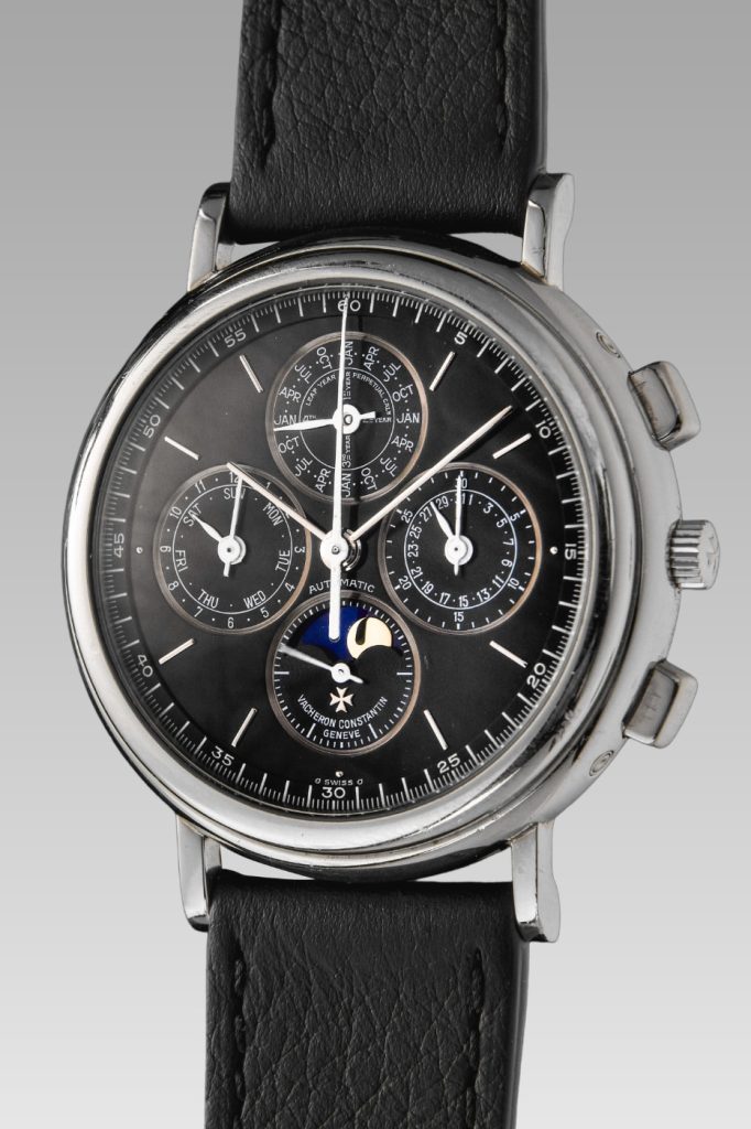 Vacheron Constantin Concours finalisti siyah kadranlı kronograf